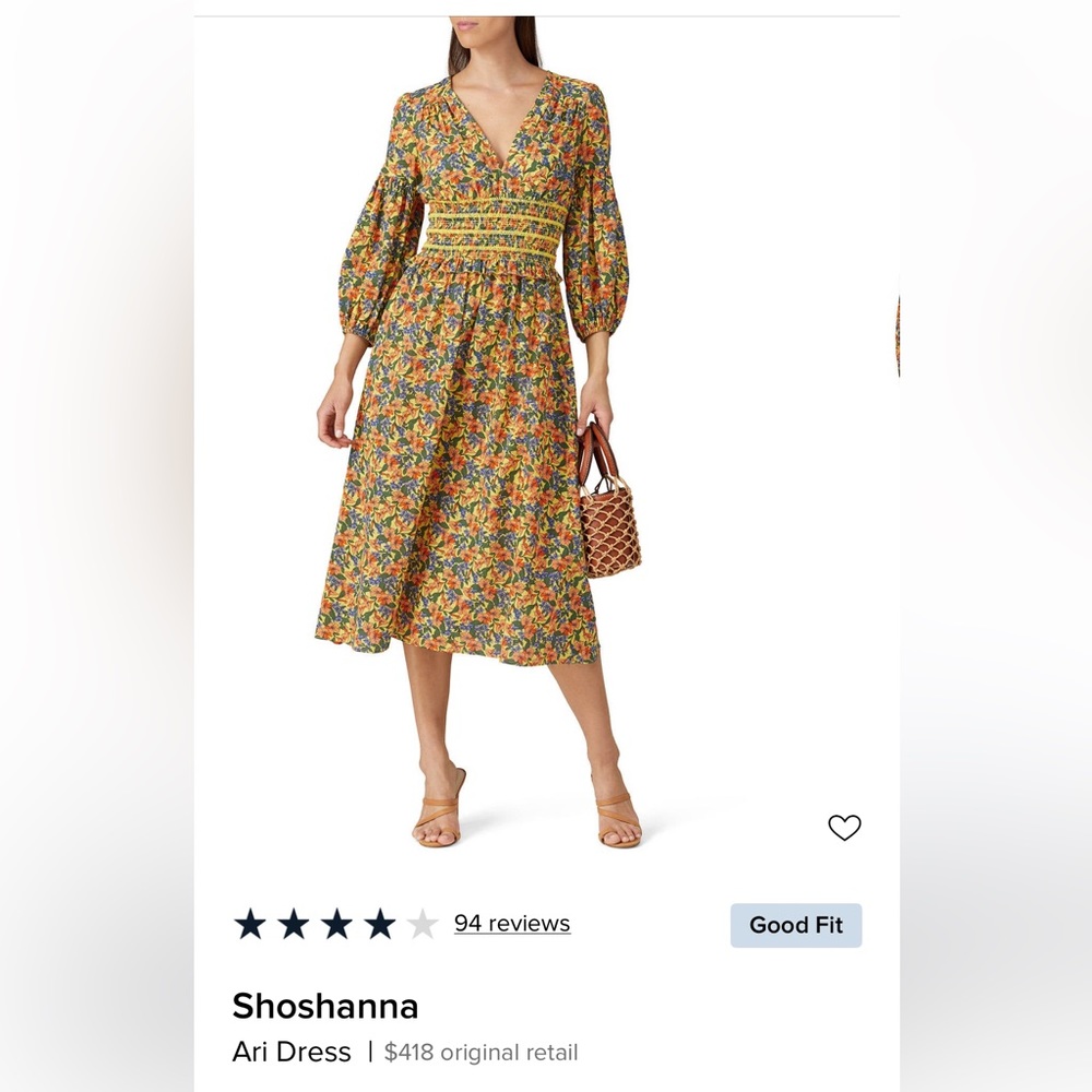 Shoshanna Ari dress. Beautiful floral midi dress.